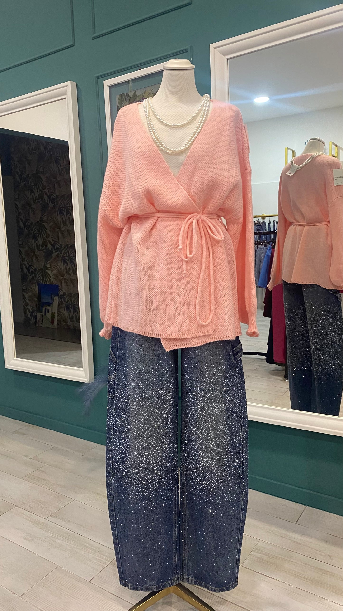 Cardigan ad incrocio
