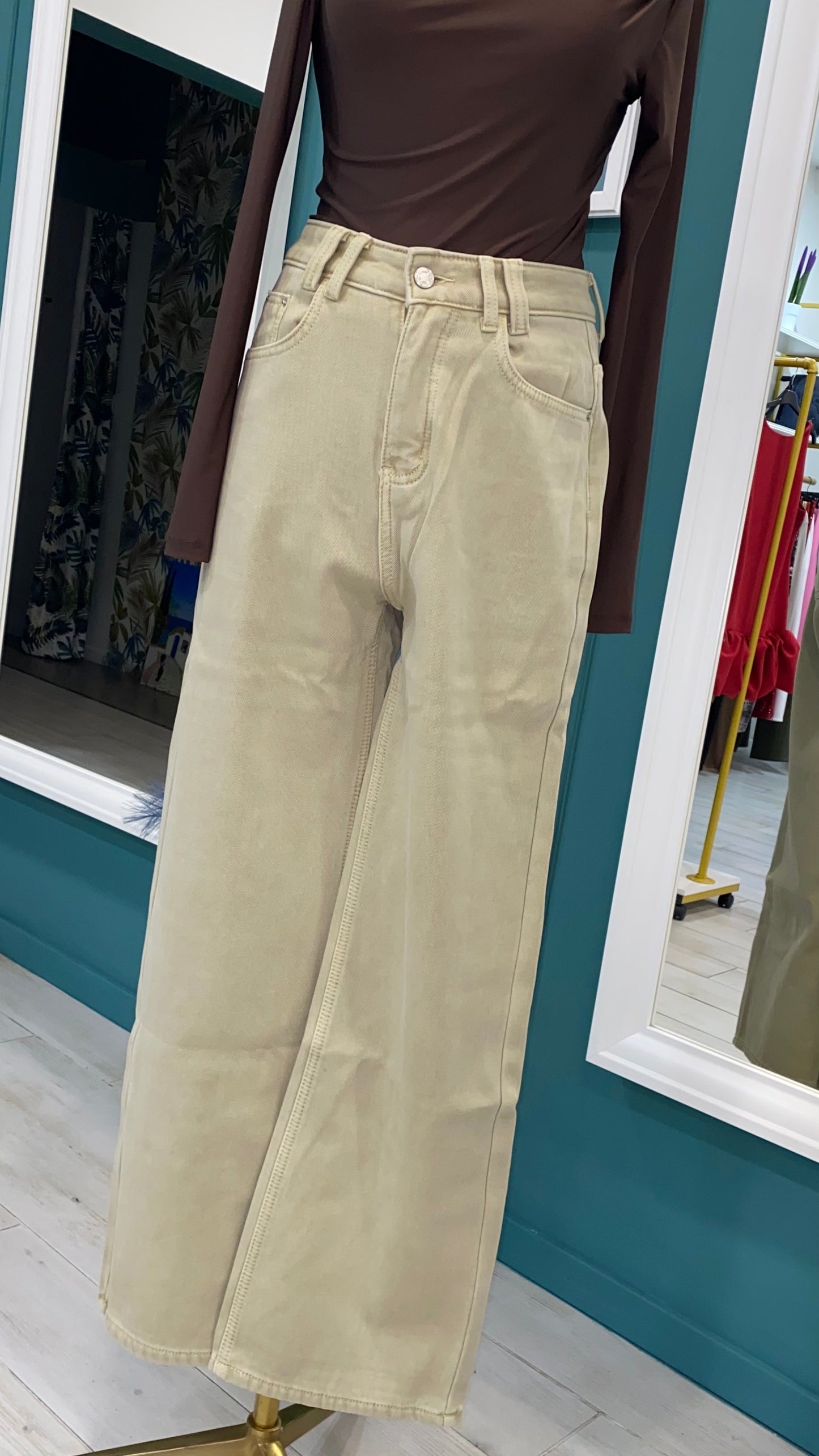 Jeans felpato Beige