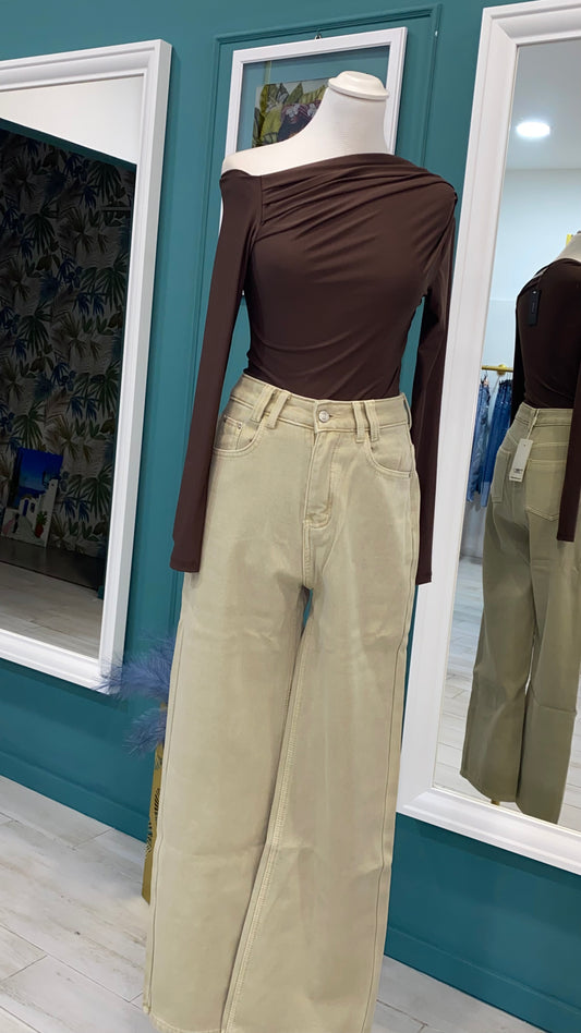 Jeans felpato Beige