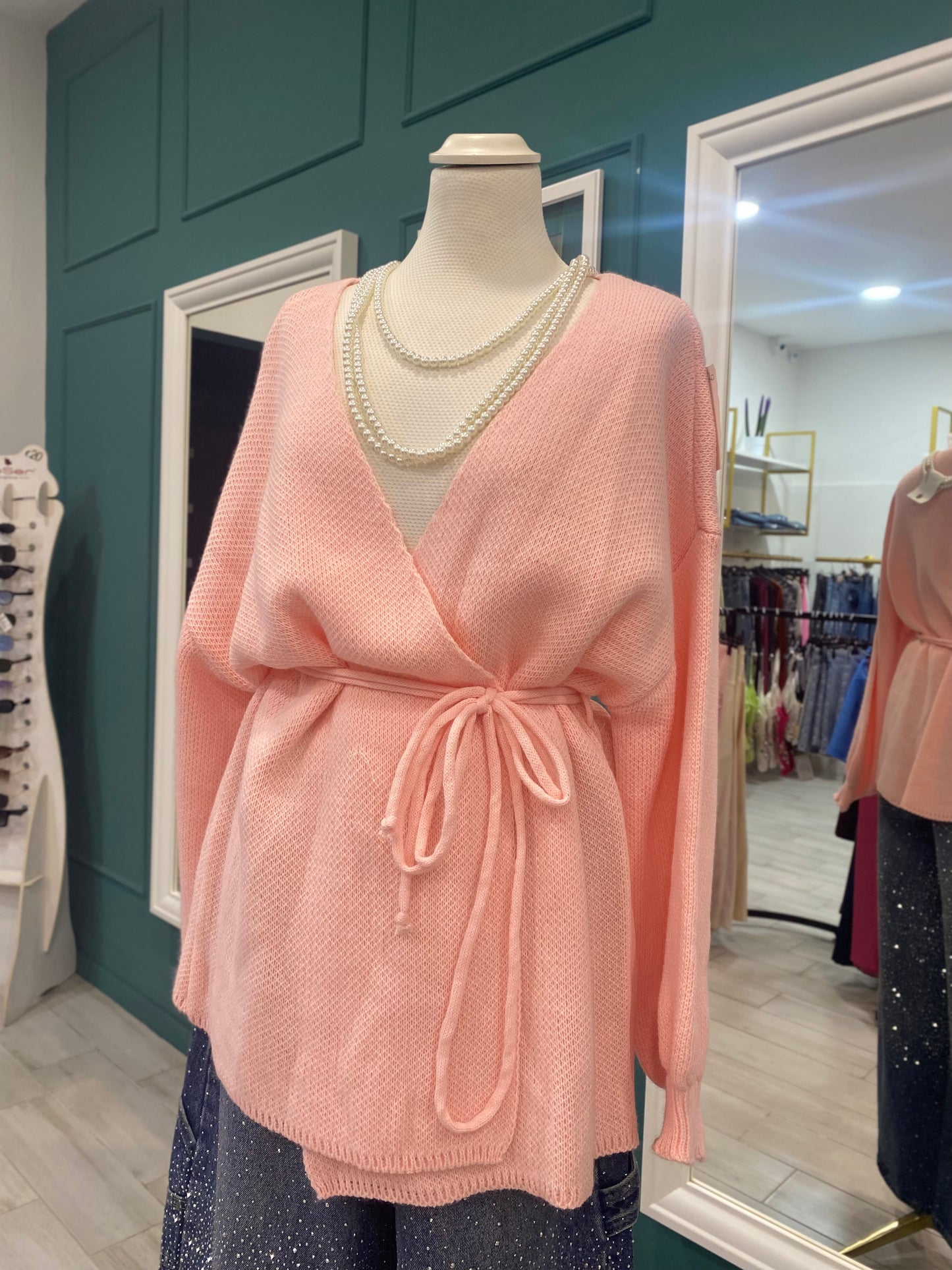 Cardigan ad incrocio