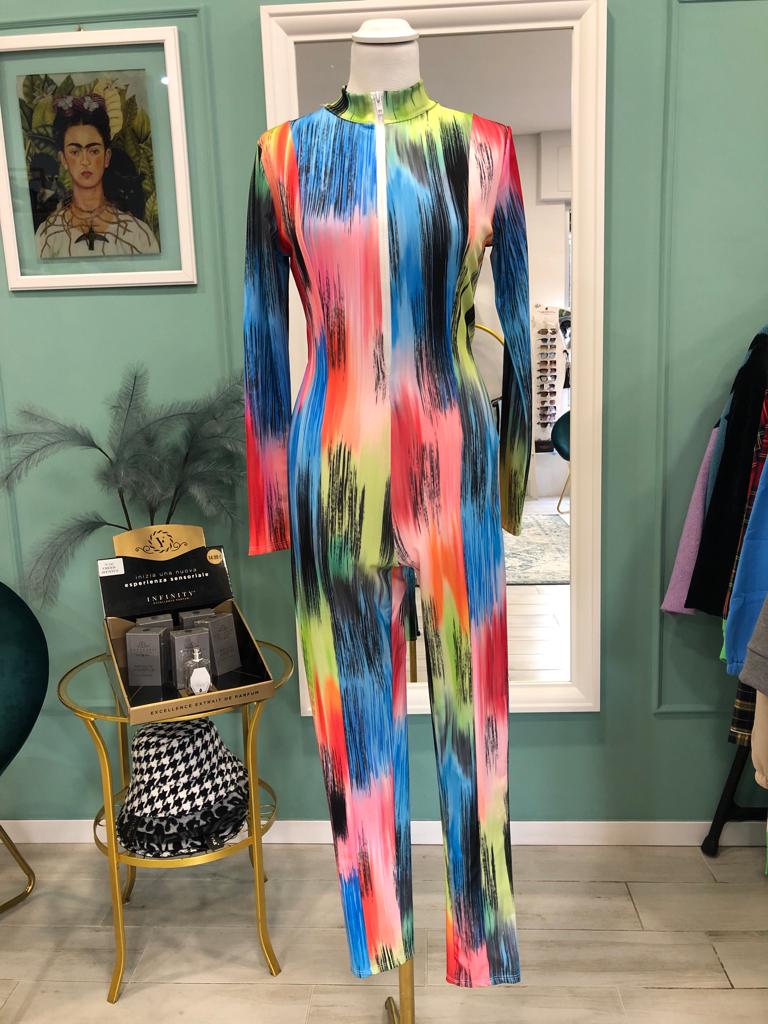 Tuta Intera Multicolor con Cerniera